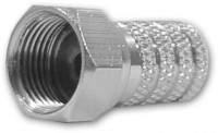 F-Stecker 4 mm ohne Dichtring silber