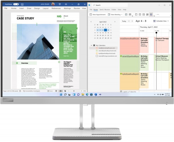 L25e-40 62 cm (25") TFT-Monitor mit LED-Technik cloud grey, Widescreen Full HD (1920x1080), 4 ms Reaktionszeit