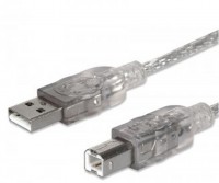 USB 2.0 St. > USB B St. (1,8m) silber