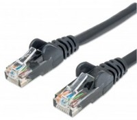 Patchkabel RJ45 U/UTP Cat6 (3 m) schwarz Hebelschutz