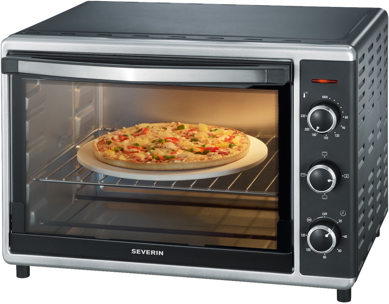 TO 2058 Mini-Backofen schwarz/silber