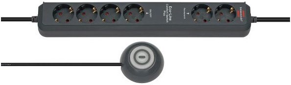 Steckdosenleiste 6-fach (1,5m) Eco-Line anthrazit