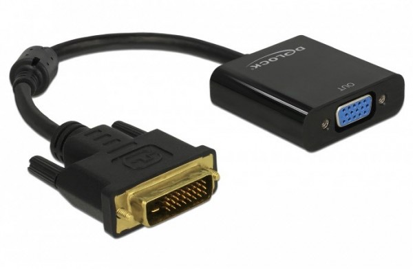 Adapter DVI-D 24+1 St. > VGA Bu. schwarz