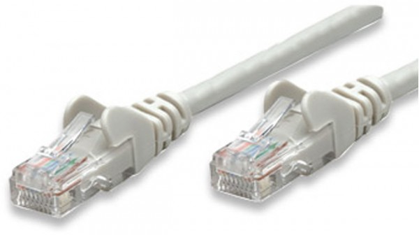 Patchkabel RJ45 U/UTP Cat6 (2 m) grau Hebelschutz