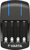 Plug Charger inkl. 4x AA 2100mAh Ladegerät schwarz