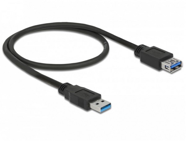 Verl. USB 3.0 St. > USB Bu. (0,5m) schwarz