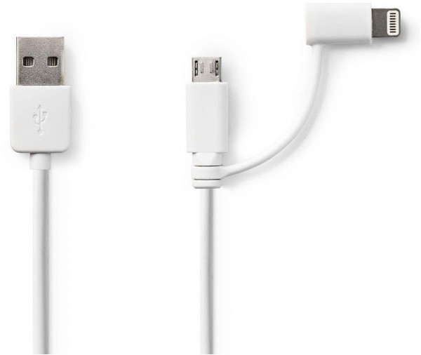 CCGP39400WT10 2-in-1-Kabel (1m) USB-A-St.>Micro-B-Stecker/Lightning-Stecker