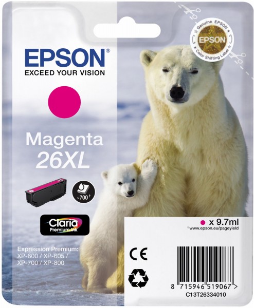 26XL Claria Premium Tintenpatrone magenta