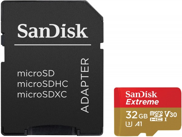 microSDHC Extreme 32GB + Adapter Speicherkarte