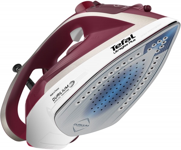 Tefal FV6810 Ultragliss Plus Dampfbügeleisen weiß/rot | EURONICS
