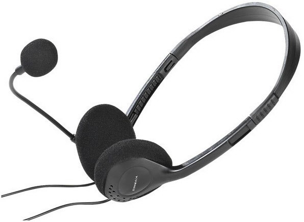 Stereo Headset PC-Headset schwarz