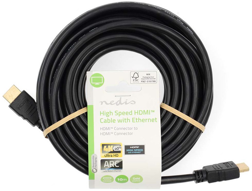 Nedis CVGL34060BK100 High Speed HDMI-Kabel (10m) schwarz EURONICS