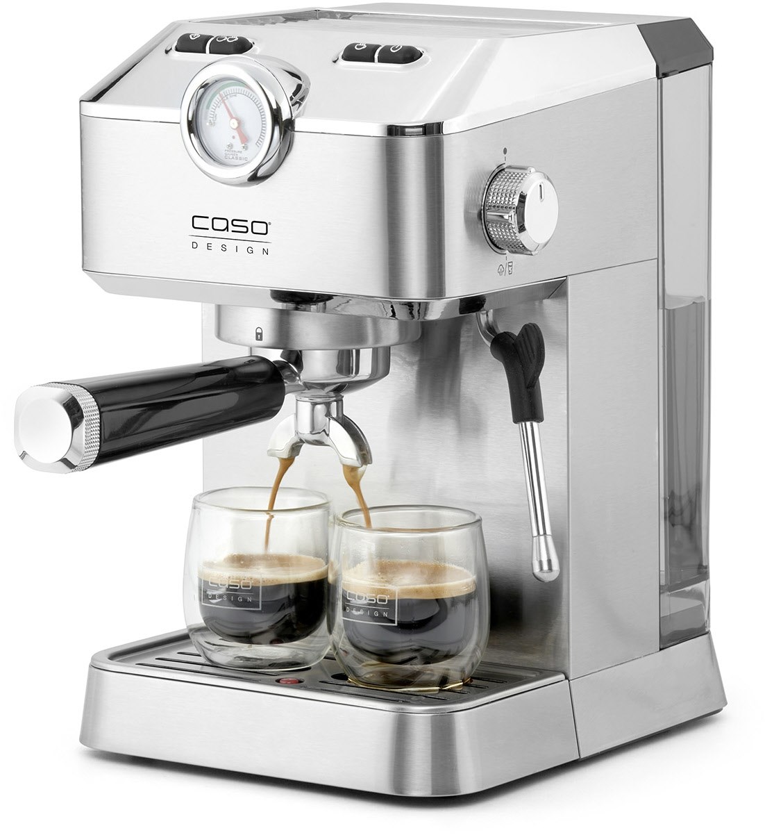 Image of Espresso Gourmet Siebträgermaschine silber, 19 bar, 1,5 l