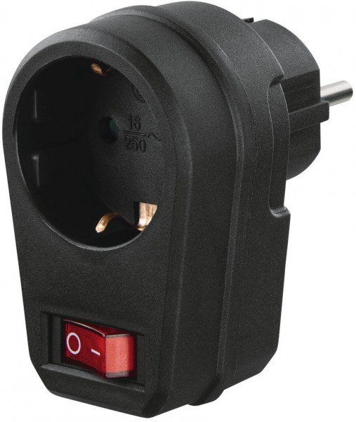 Steckdosenadapter schwarz