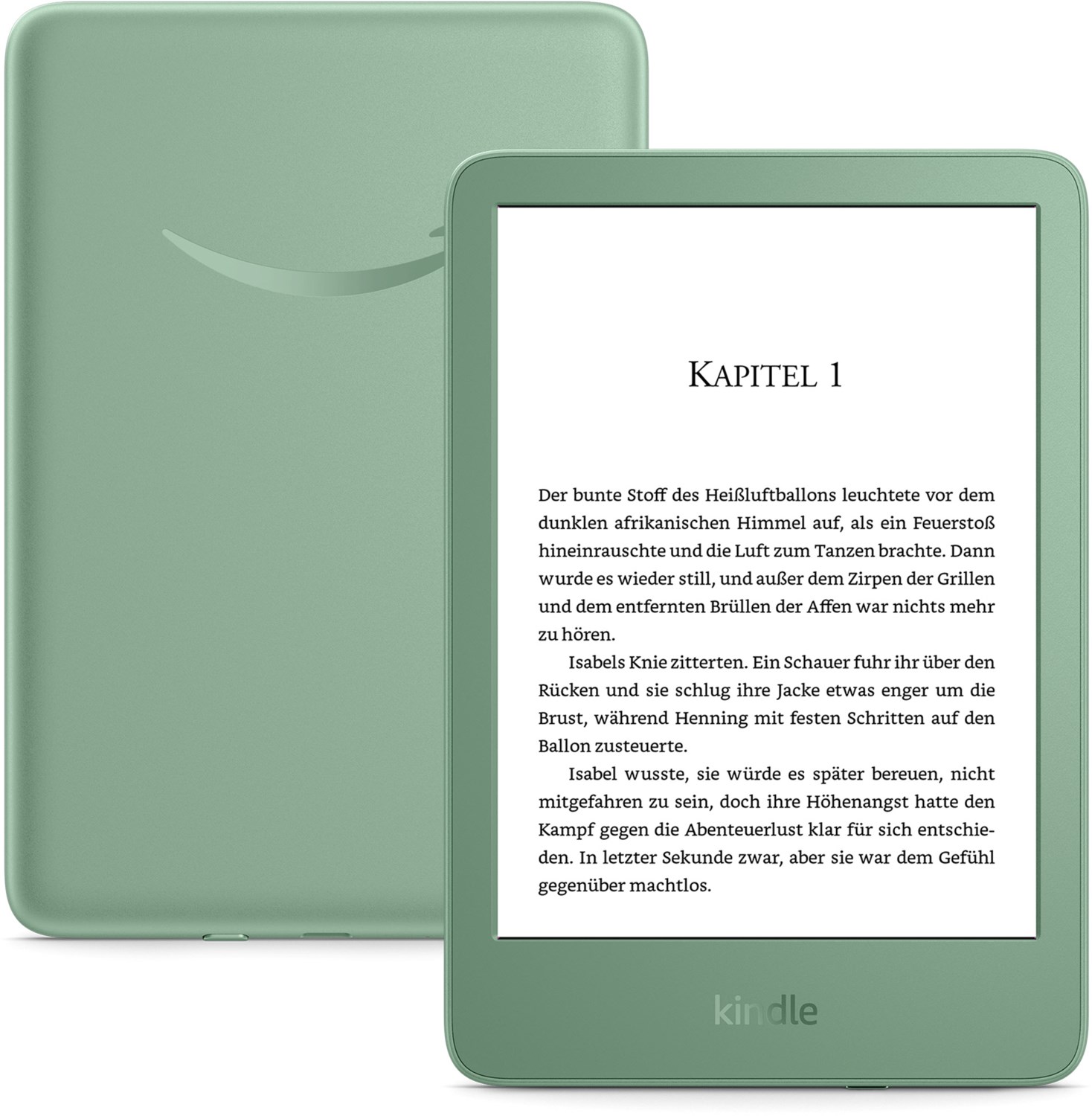 Amazon Kindle (16GB) E-Book Reader mit Spezialangeboten matchagrün