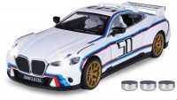 BMW 3.0 CSL Diecast 1:34 Modellauto inkl. Knopfzellen weiß