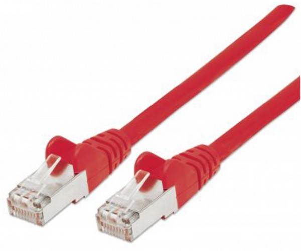 Patchkabel mit Cat7-Rohkabel S/FTP rot (0,5m)