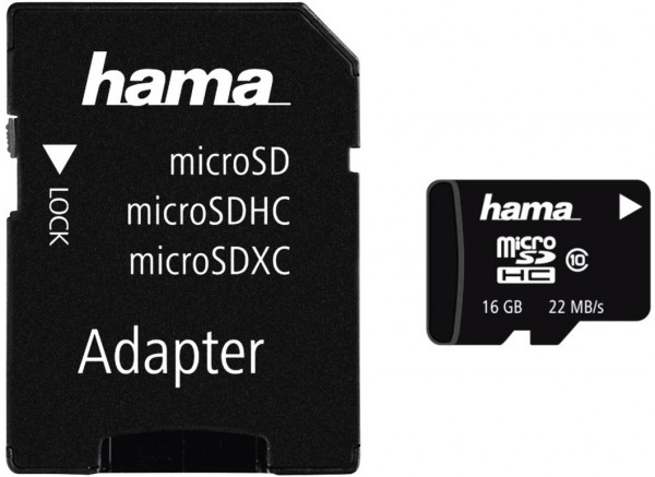 microSDHC Class 10 (16GB) + Adapter/Mobile