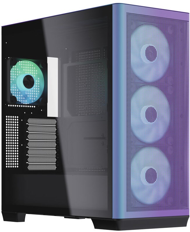 Image of C1 Midi Tower schwarz/chromaflair