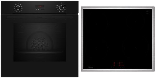 Image of BX46PIB0 Herdset mit Induktionskochfeld bestehend aus B2CCG6AK3 + T46SBE1L0 schwarz/edelstahl