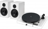 Juke Box E1 + Speakerbox 5 Hifi-System (inkl. Ortofon OM5e Tonabenehmer) hochglanz weiß