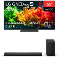 65QNED8EB3B 164 cm (65") QNED evo MiniLED AI TV inkl. DS70TY Soundbar + Subwoofer, 4K Ultra HD, Smart-TV, HDR-Wiedergabe, DVB-T2/DVB-C/DVB-S2