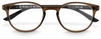 Lesehilfe (+1,5 dpt) Transparent Braun/Schwarz Matt