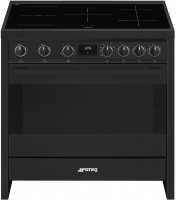 B95IMAN9 Stand-Elektroherd mit Induktionsfeld anthrazit, 115 l, 90 cm breit, A, 5 Kochzonen
