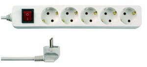 Steckdosenleiste 5-fach (3m) weiß
