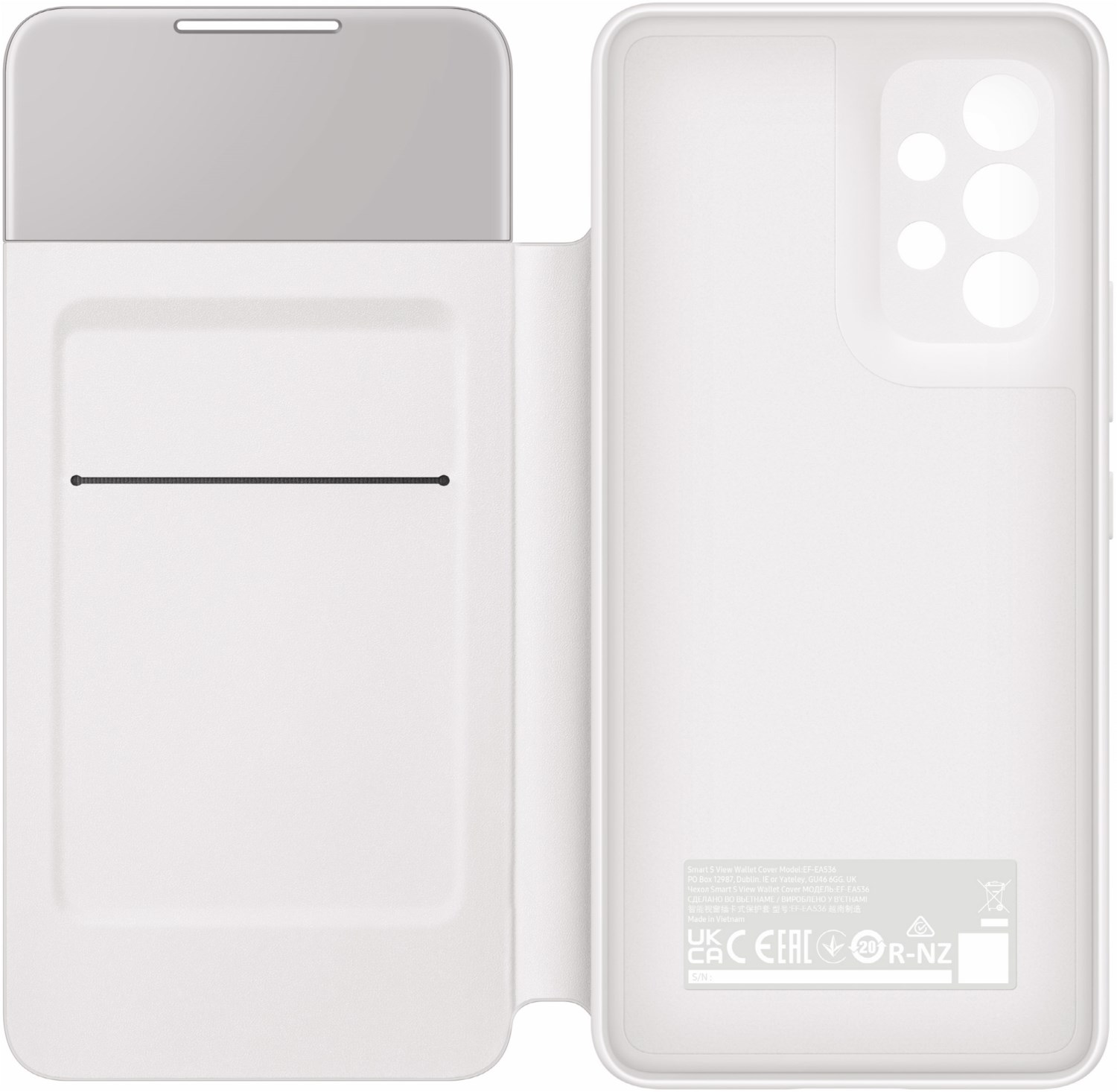 S View Wallet Cover für Galaxy A53 5G weiß