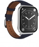 Petite Lederarmband für Apple Watch Serie 9 38/40/41mm blau