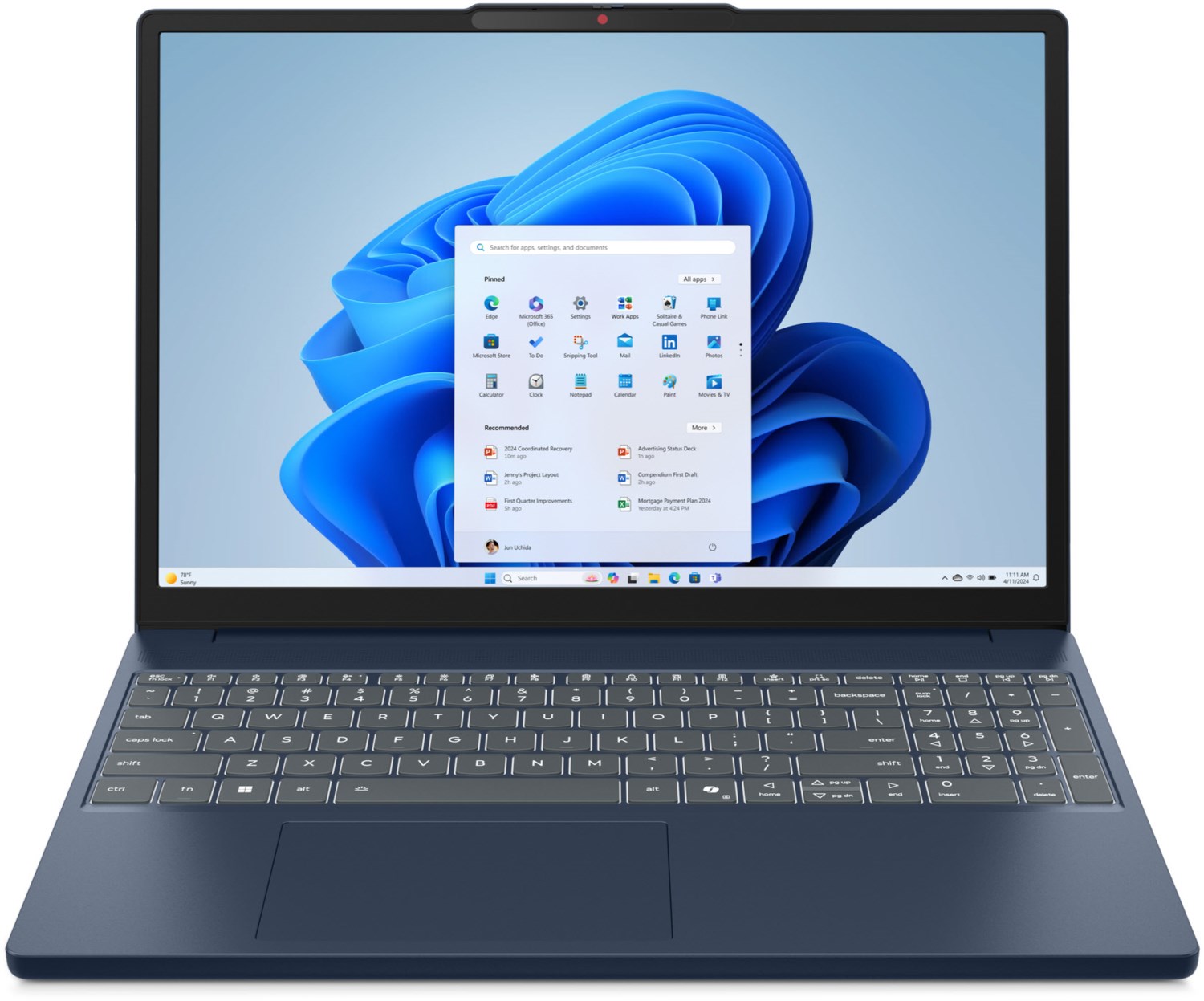IdeaPad Slim 3 15Q8X10 (83N3005DGE) 38,86 cm (15,3") Notebook cosmic blue, 16 GB RAM, 1000 GB SSD, Qualcomm Snapdragon X, Windows 11, 1920x1200
