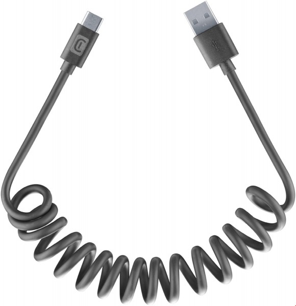 USB > USB Type-C Spiralkabel (1,2m) schwarz