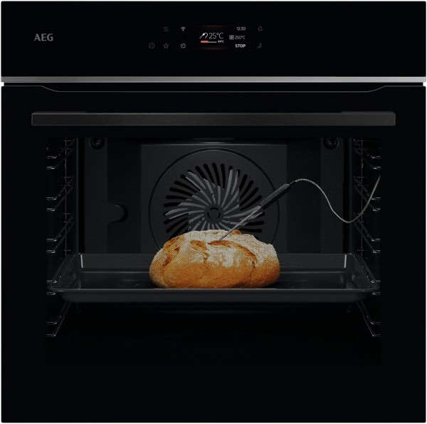 Serie 7000 TE7PB63FAB Einbaubackofen schwarz, 71 l, Pizza-Stufe, schnelles Vorheizen, Heißluftgrill, Hefeteig-Gärstufe, Brotback-Stufe, WLAN