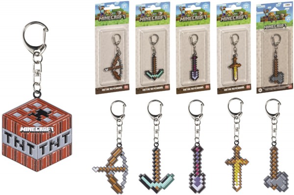 Minecraft Metall Schlüsselanhänger