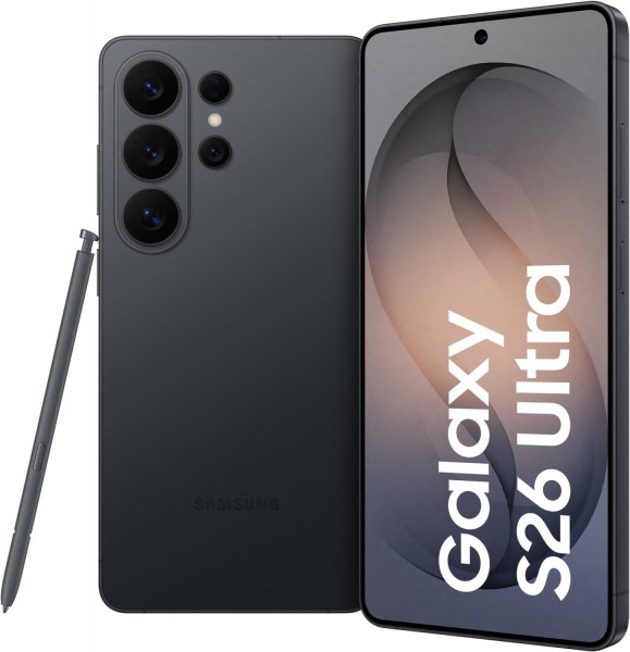 Galaxy S26 Ultra (256GB) Smartphone schwarz, 12 GB RAM, 200 MP Kamera, 6,9 Zoll Display, 55 Std. Akku, 5G, Android