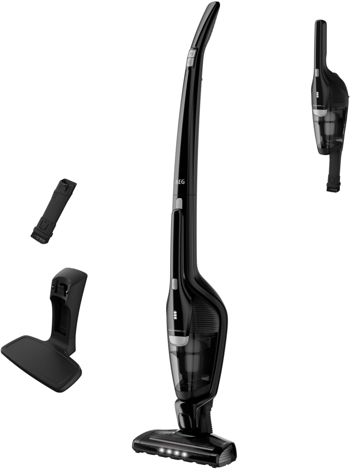 CX7-3-45EB Ergorapido Plus Akku-Stielstaubsauger ebony black, 48 min Laufzeit, 0,5 l Staubvolumen, Elektro-Bodenbürste