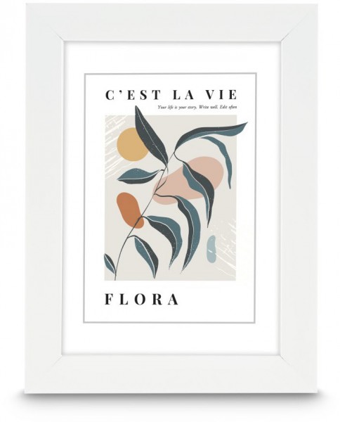 Kunststoffrahmen Flora 30x40cm weiss