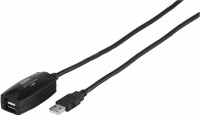 Aktives USB Verlängerungskabel 5m schwarz