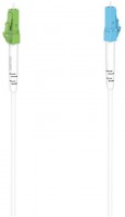 Glasfaser-Netzwerkkabel (9m) LC/APC-Stecker>LC/UPC-Stecker weiss