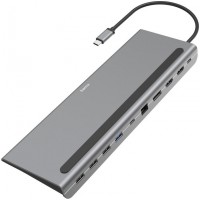 10 Port USB-C-Docking-Station grau