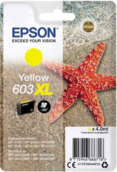 603XL (4,0ml) Tintenpatrone gelb