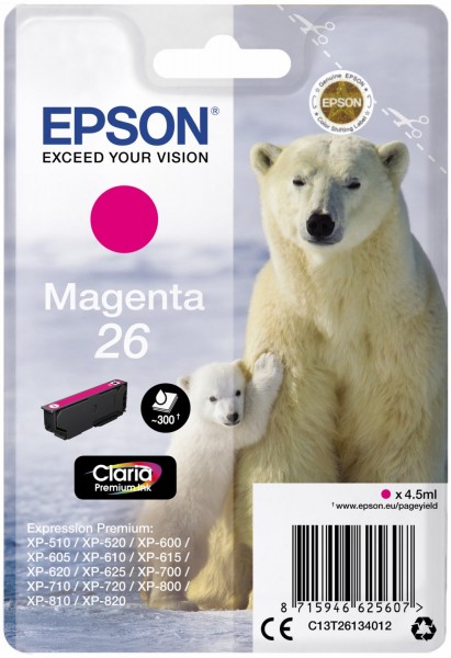 26 Claria Premium Tintenpatrone magenta