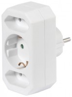 A 3 W Schuko-Adapter weiß