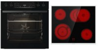 Advantage Black Set NEW Herdset bestehend aus BCS6737E06BG + ECD643BX + Glasbackschale schwarz + edelstahl