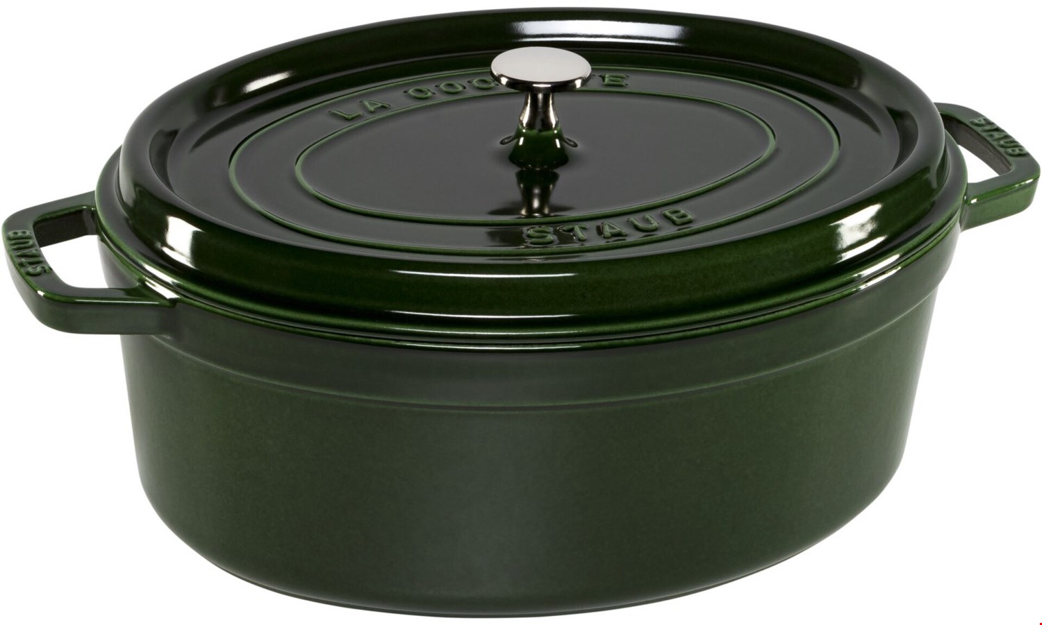 La Cocotte Oval (33cm) Basilikum-grün