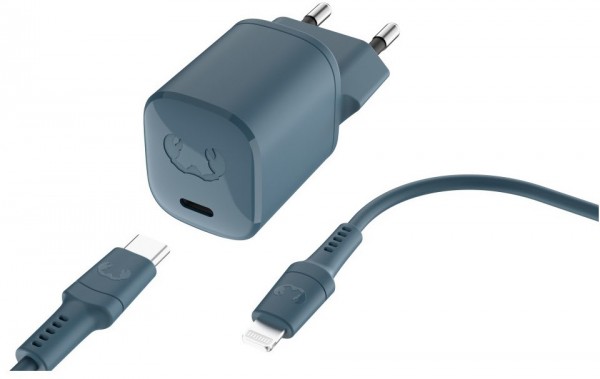 USB-C Mini Charger (20W) inkl. Lightning Kabel (2m) dive blue