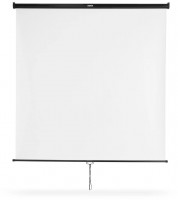 Rollo-Leinwand 175x175cm weiß