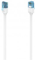 Netzwerkkabel Cat.6a U/UTP (10m) Flach weiss
