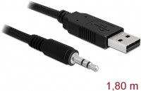 USB 2.0 St. > Seriell-TTL 3,5mm Kl. Konverter 5V (1,8m) schwarz